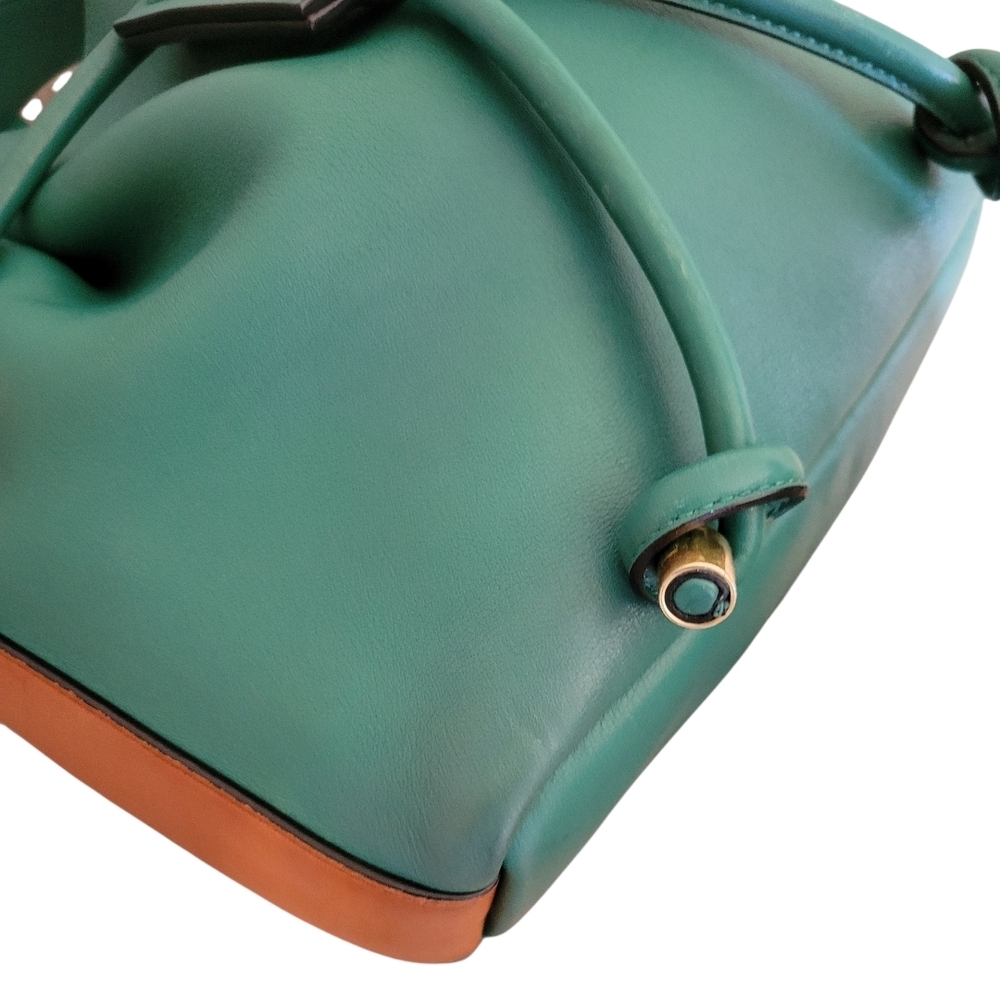 CHLOE Emma Green Leather Bucket Bag - Picture 9 of 14
